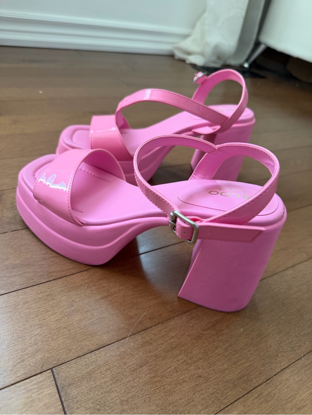 Barbie Pink Aldo Platform Block Heel Sandals